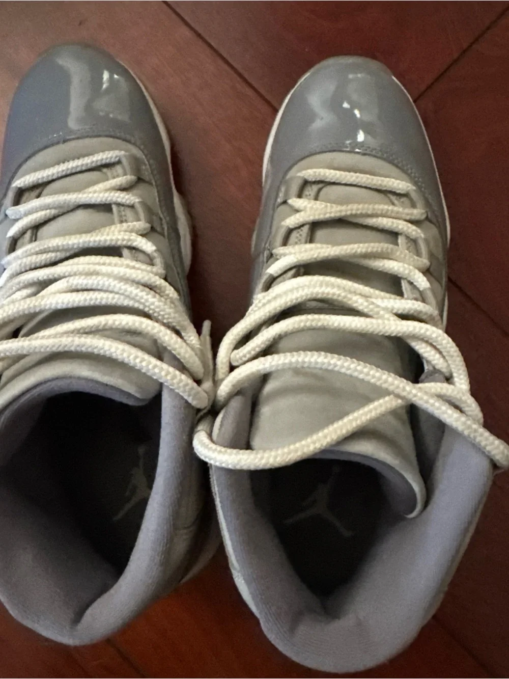 Jordan Little Kids Grey and White High-Top Sneakers